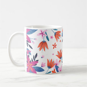 Original graphic design bold florals coffee mug