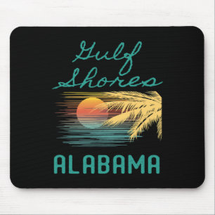 Original Gulf Shores Palm Tree Sunset Novelty Art  Mouse Pad