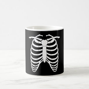 Original Horror Rib cage of a skeleton Halloween Coffee Mug