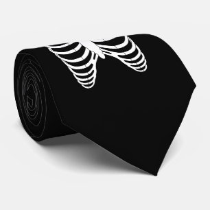 Original Horror Ribcage of a skeleton Halloween Tie