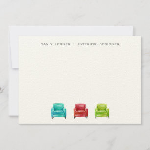 Original Illustration Armchair Business Cards