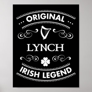 Original Irish Legend - Lynch Irish Family Name Poster