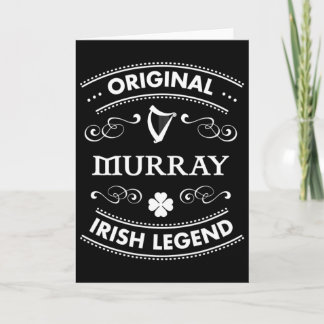 Original Irish Legend - Murray Irish Family Name  Card