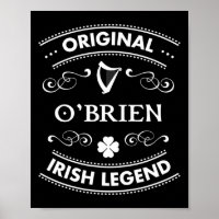 Original Irish Legend - O'brien Irish Family Name
