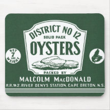 Original Label Retro Cape Breton Oysters Mousepad