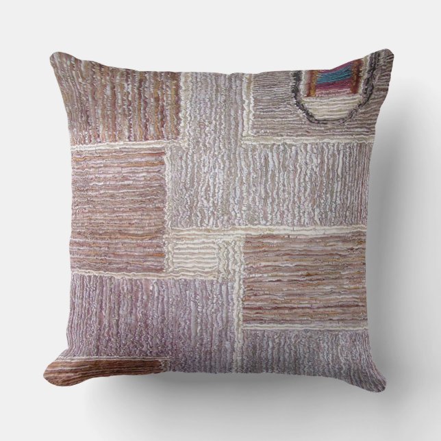 Original leather carpet craft cushion (Front)