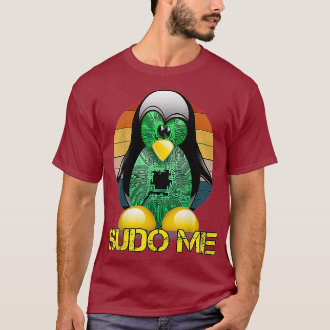Original Linu Funny Sudo me Retro uni gift T-Shirt (Front)