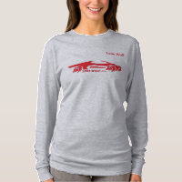 Original Lone Wolf T in Grey and Red with Red Moon