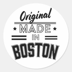 Original made in Boston logo Classic Round Sticker