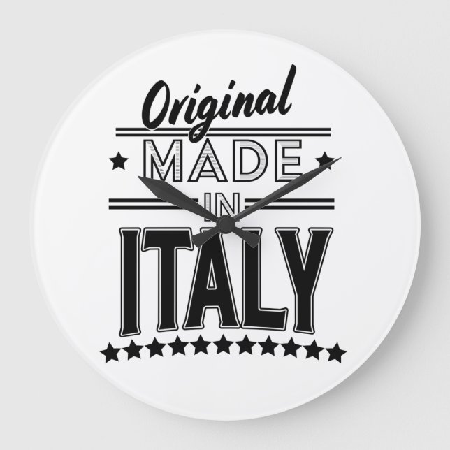 Original made in Italy logo Large Clock (Front)