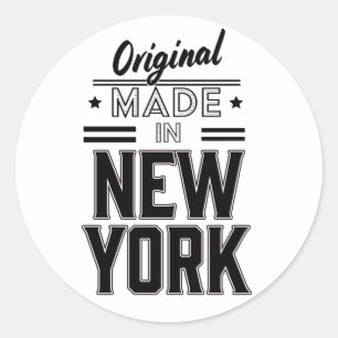 original made in New York logo Classic Round Sticker