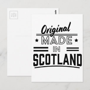 Original Made in Scotland retro logo Postcard
