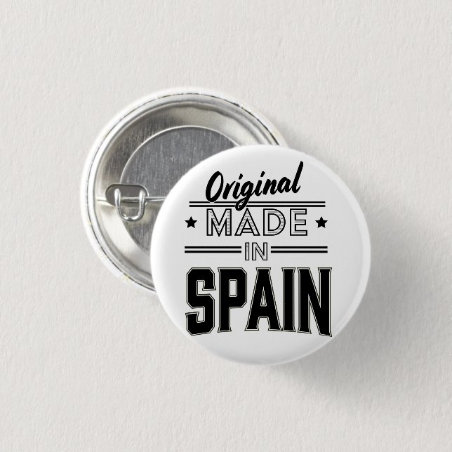 Original made in Spain 3 Cm Round Badge (Front & Back)
