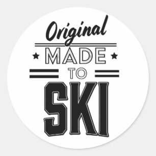 Original Made to Ski logo Classic Round Sticker