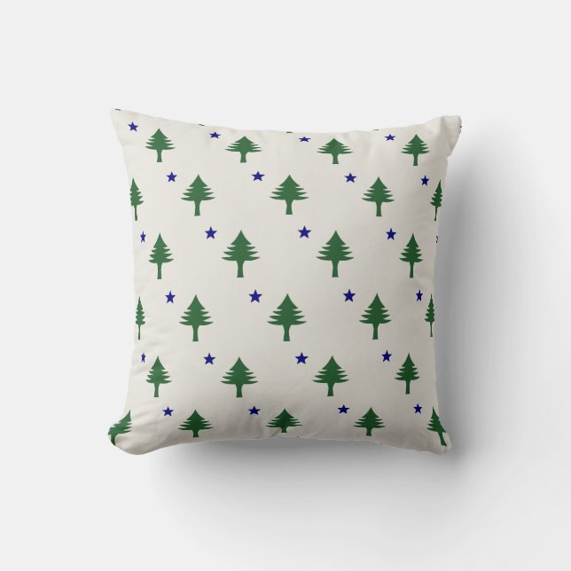 Original Maine Flag Throw Pillow (Front)