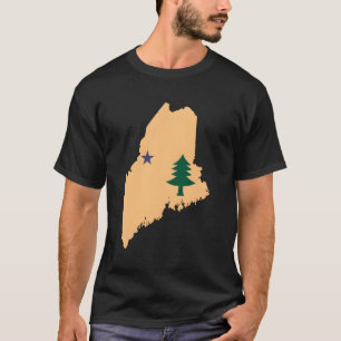 Original Maine State Flag Northern New England Dir T-Shirt