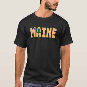 Original Maine State Flag Northern New England Dir T-Shirt