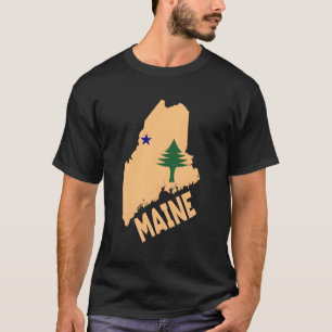 Original Maine State Flag Northern New England Dir T-Shirt