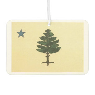 Original Maine State Pine Tree Flag Air Freshener