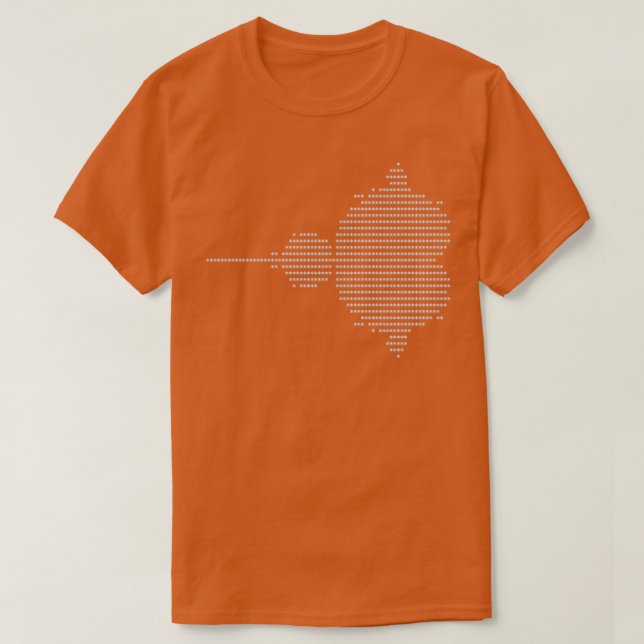 Original Mandelbrot Replica white on black T-Shirt (Design Front)
