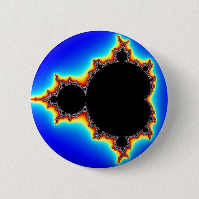 Original Mandelbrot Set 03 - Fractal 6 Cm Round Badge (Front)
