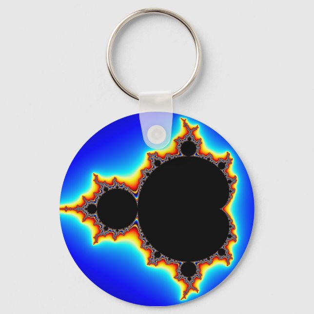 Original Mandelbrot Set 03 - Fractal Key Ring (Front)