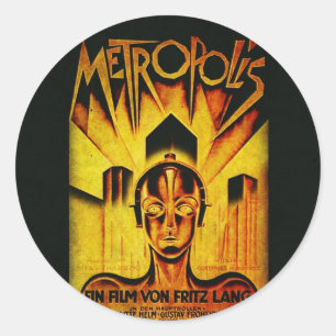 Original METROPOLIS RESTORED Adaptation Classic Round Sticker