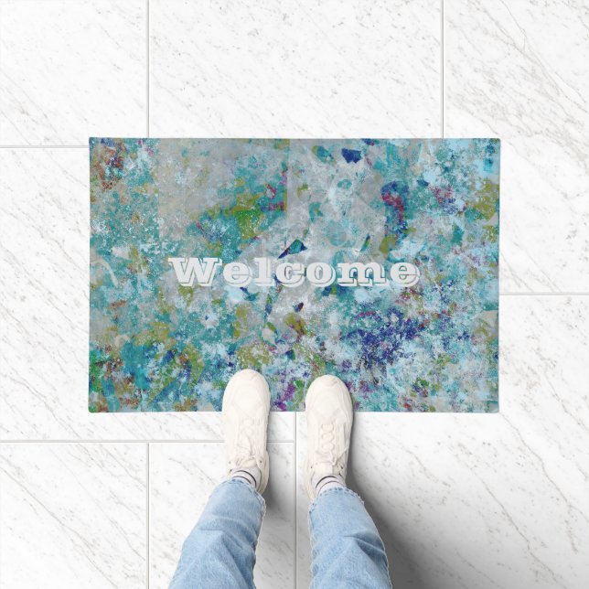 Original Modern One Of A Kind Abstract Art Design Doormat (Indoor)