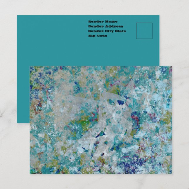 Original Modern One Of A Kind Abstract Art Design Postcard (Front/Back)