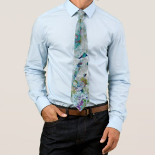 Original Modern One Of A Kind Abstract Art Design Tie