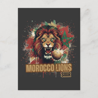 Original Moroccan football Postcard