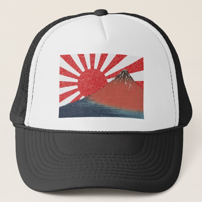 Original Mount Fuji Design Trucker Hat (Front)