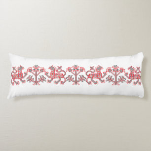 Original National Red cross-stitch lion ornament Body Cushion