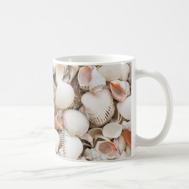 Original nature pattern Seashell style background Coffee Mug (Right)