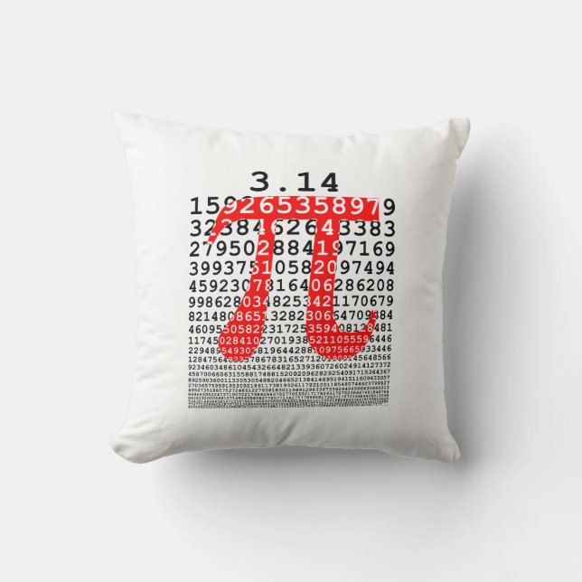 Original number pi day mathematical symbol cushion (Front)