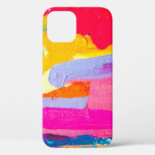 Original Oil Painting: Colourful Abstract iPhone 12 Case
