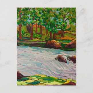 original Oil Painting Landscape Postcard