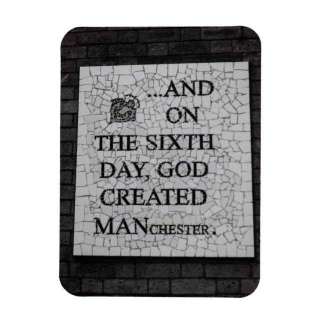 Original "On the Sixth Day" Manchester Mural Magnet (Vertical)