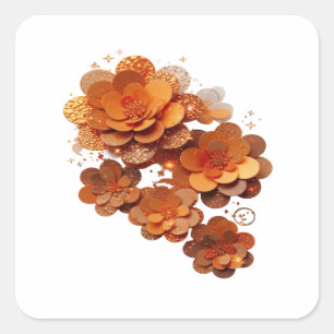 Original Orange ORANGE FLORAL FANTASY Sticker