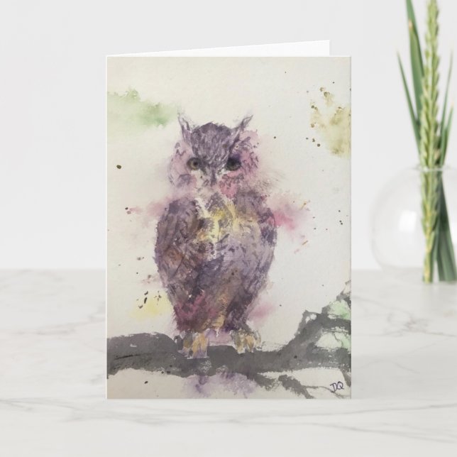 Original Owl Art on Blank Card (Front)