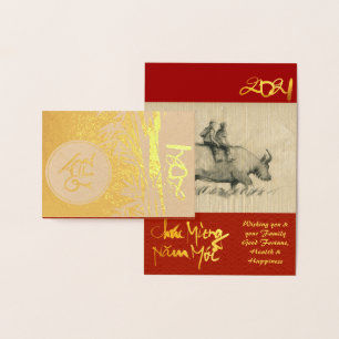 Original Ox Children painting 2021 Luxury Foil GC2 Foil Card