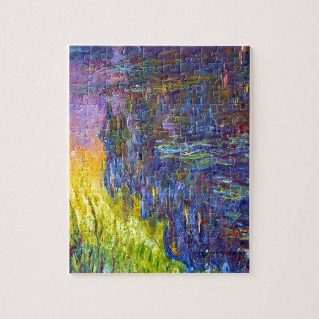 Original paint "The Water Lilies" by Claude Monet Jigsaw Puzzle (Vertical)