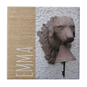 Original personalised square Tile Dog Year 2018