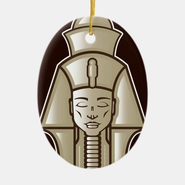 Original pharaoh egyptian ruler ceramic ornament (Front)