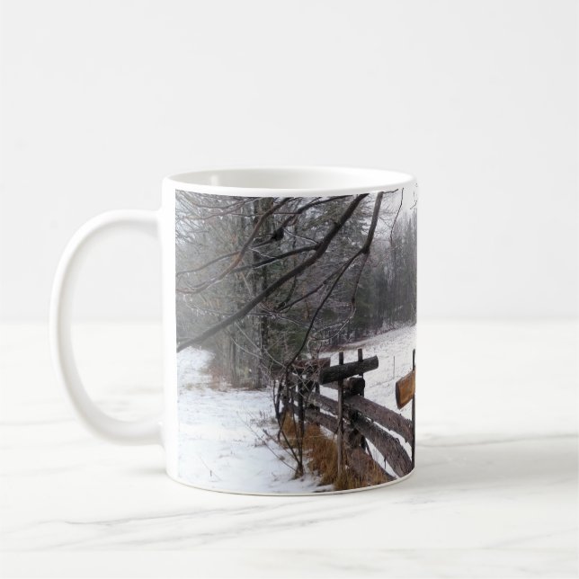 Original Photo- Snowy Winter Scenery Coffee Mug (Left)