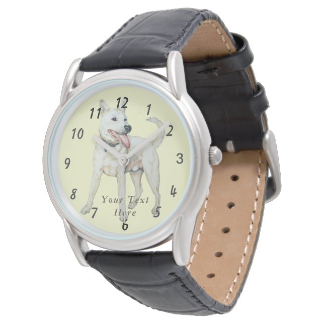 original picture of a white American bulldog Watch (Angled)