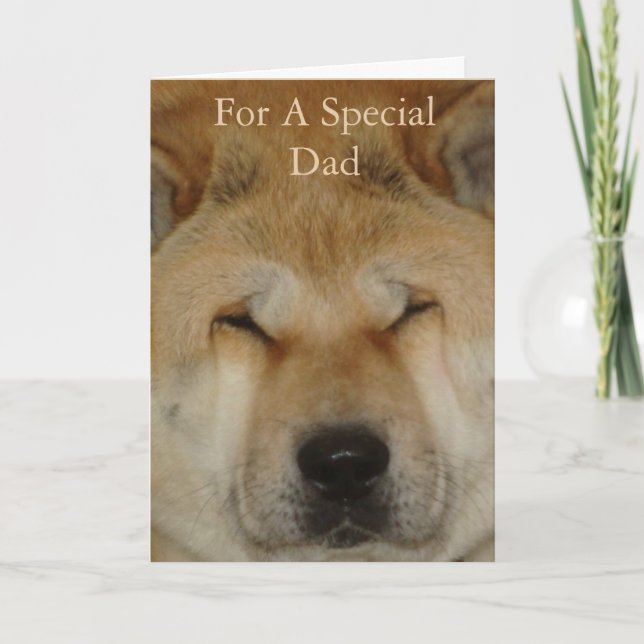 original picture of dog smiling for dad card (Front)