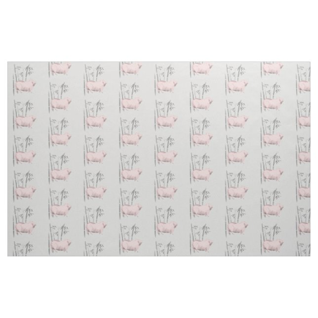 Original Pig and Bamboos Choose colour 3 Fabric (Fat Quarter)