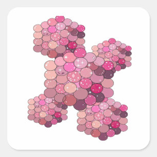 Original Pink Abstract Gift Sticker