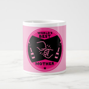 Original Pink Best Mother In The World Large Coffee Mug